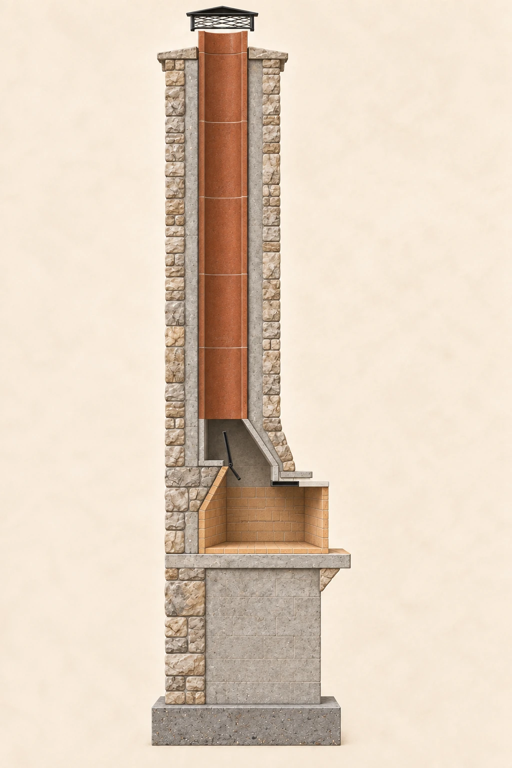 Detailed illustration: Fireplace