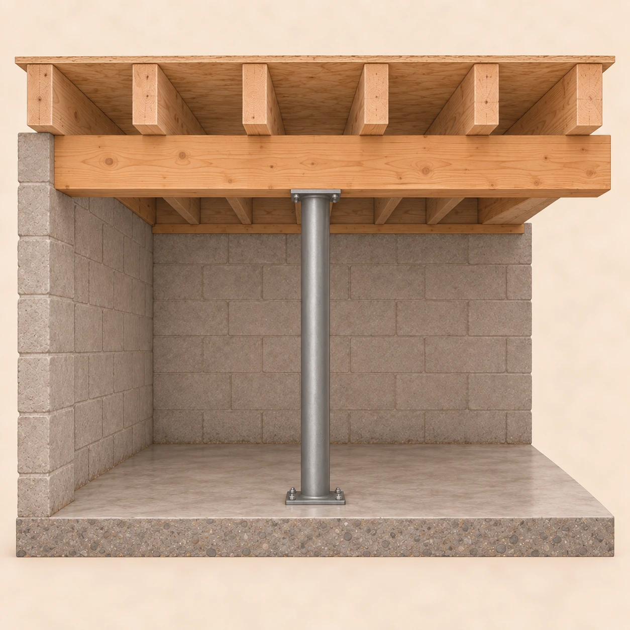 Detailed illustration: Foundation and structure